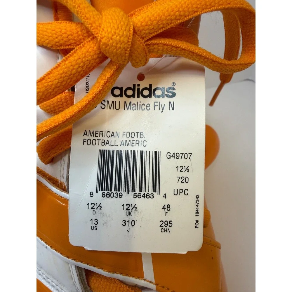 Adidas Malice Fly Cleats Football Size 13 Orange & White